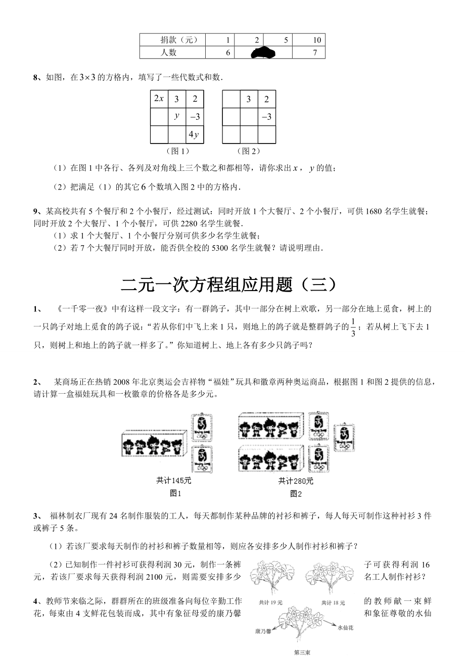 (完整版)二元一次方程组-应用题专项练习.doc_第3页