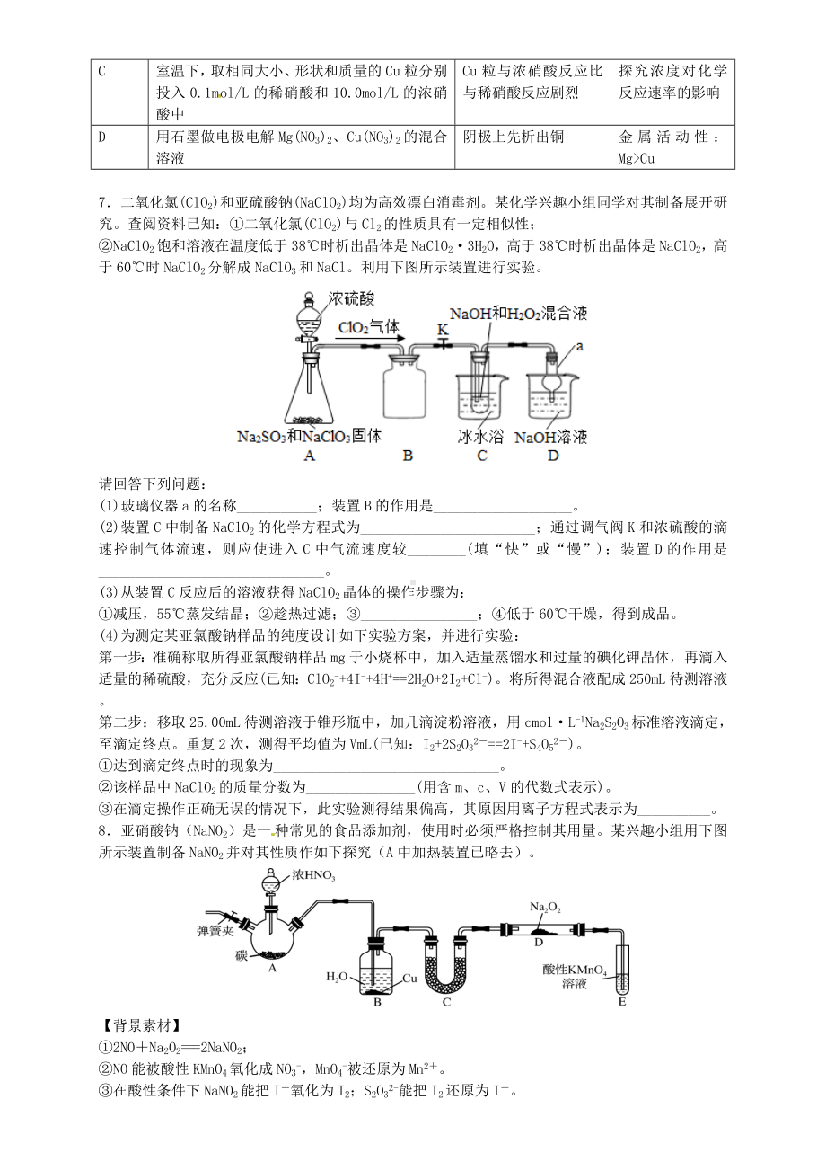 (word完整版)高中化学实验题专项训练.doc_第2页