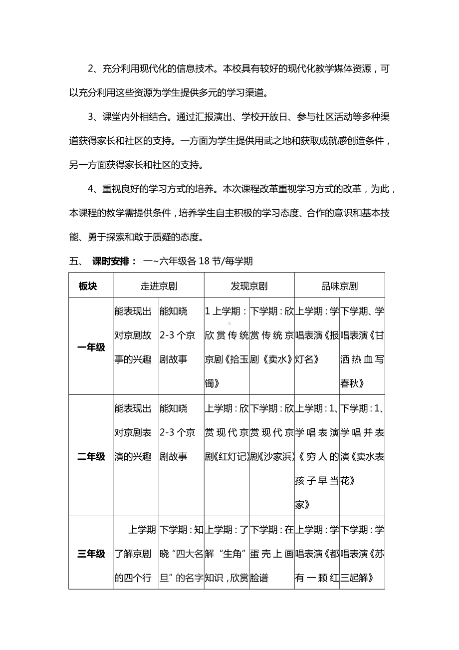 (完整版)小学《国粹京剧》校本课程实施纲要.doc_第3页