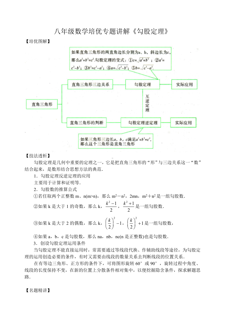 (完整版)八年级数学培优专题讲解《勾股定理》.doc_第1页