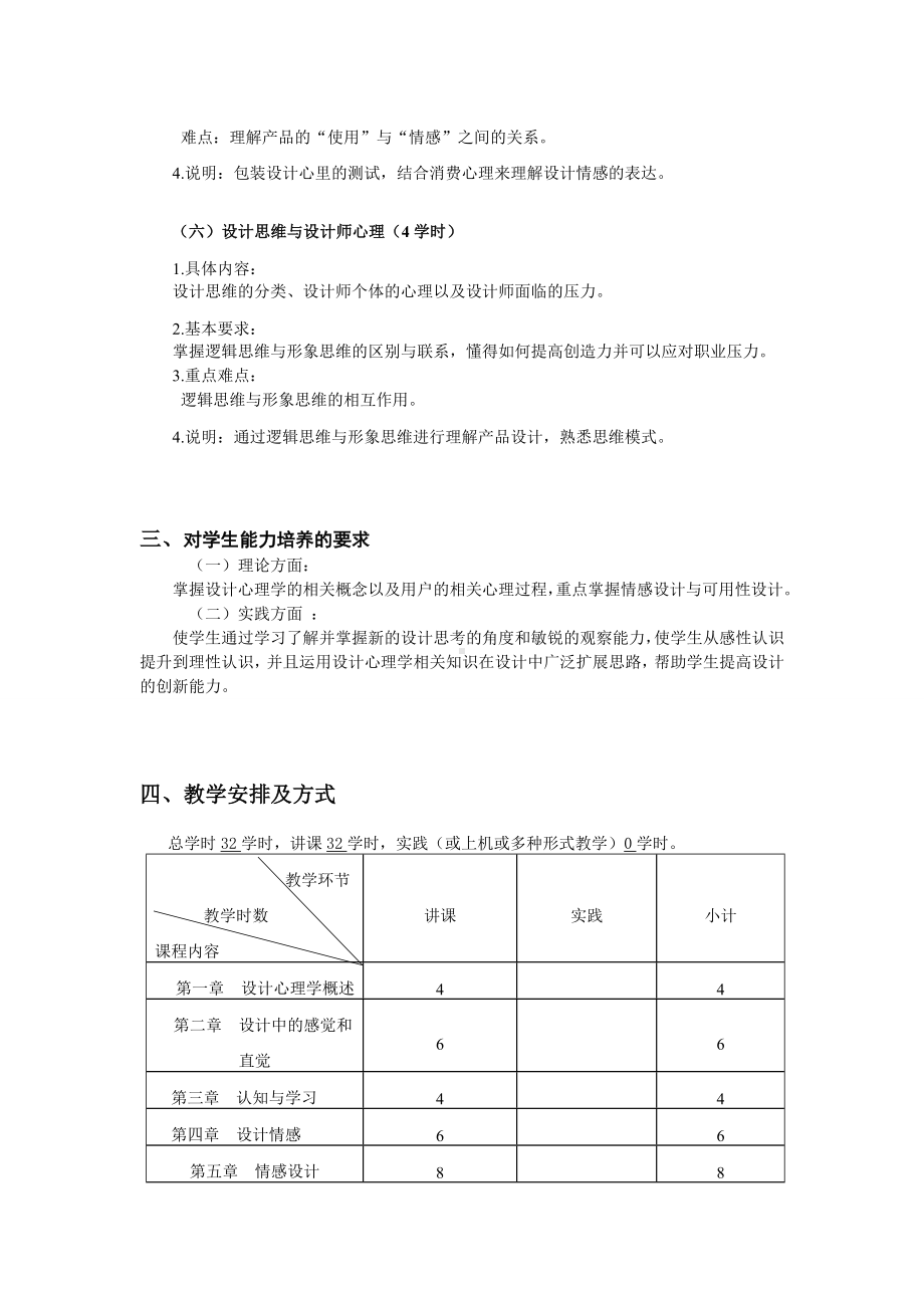 (完整版)《设计心理学》教学大纲1.doc_第3页