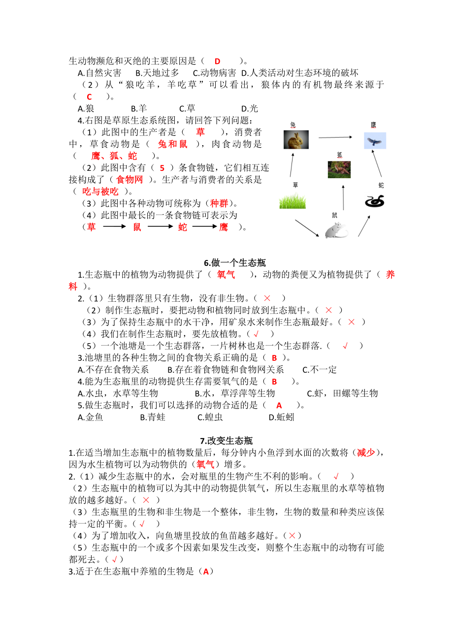 (完整)新教科版小学科学五年级上册实验练习题(附答案).doc_第3页