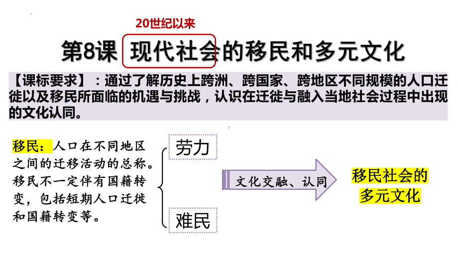 第8课 现代社会的移民和多元文化 ppt课件(8)-（部）统编版《高中历史》选择性必修第三册.pptx_第1页