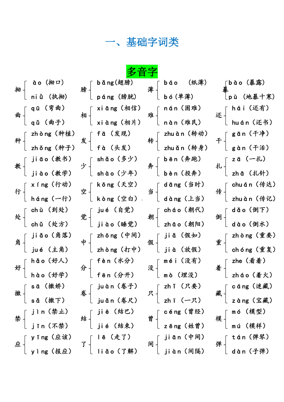 (完整版)三年级语文基础知识汇总.doc_第1页