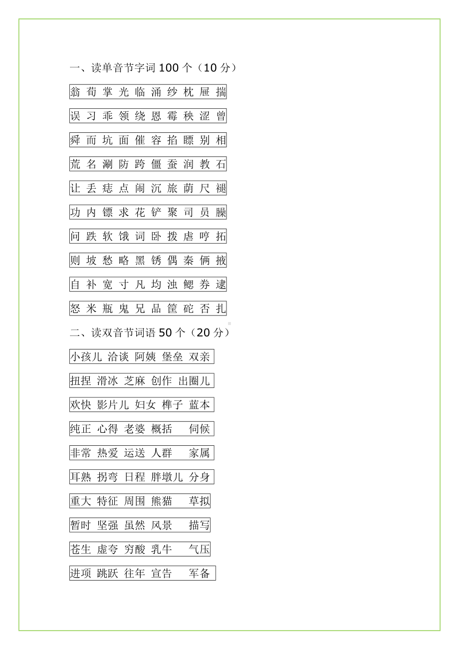 (二甲必备)普通话测试试卷10套解析.doc_第2页