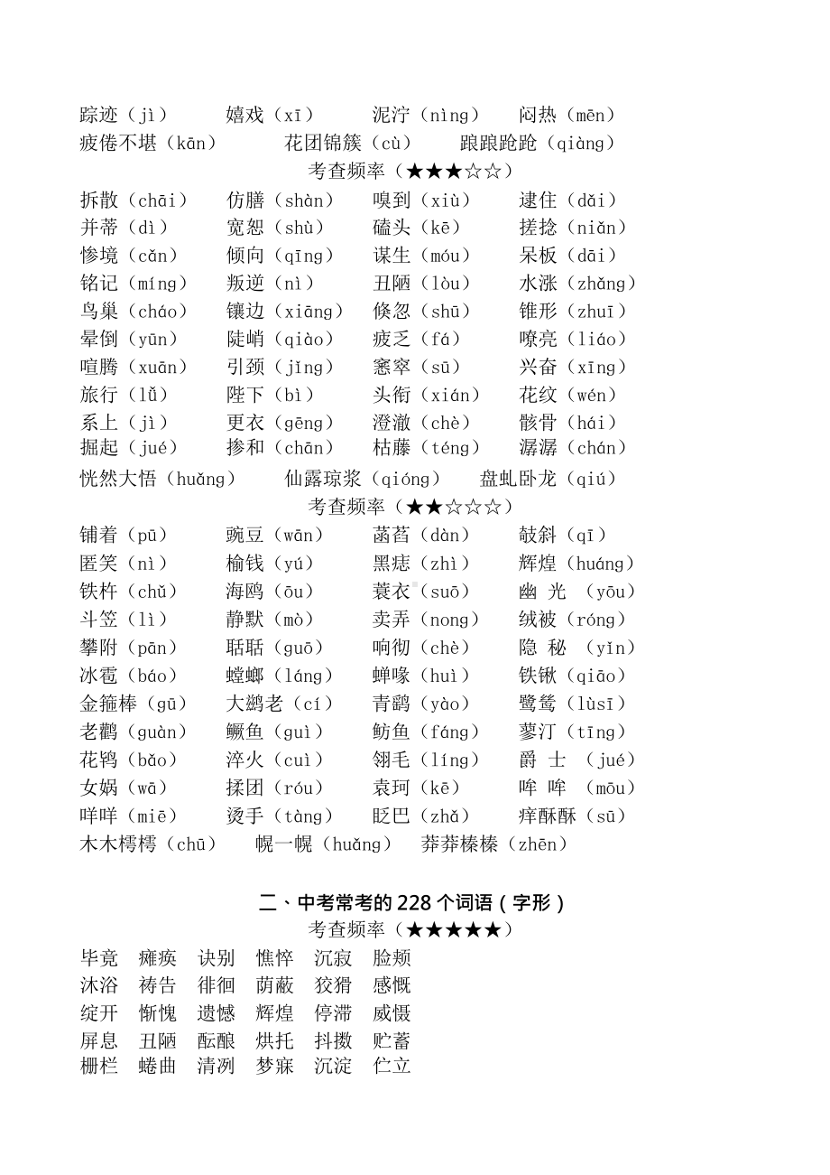 (完整版)人教版初中语文易错字词汇总(可编辑修改word版).docx_第2页