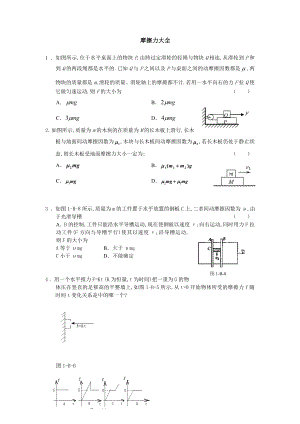 (完整)高一物理摩擦力典型习题.doc