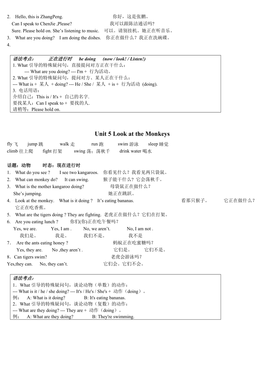 (完整版)PEP小学英语五年级下册期末总复习知识重点.doc_第3页