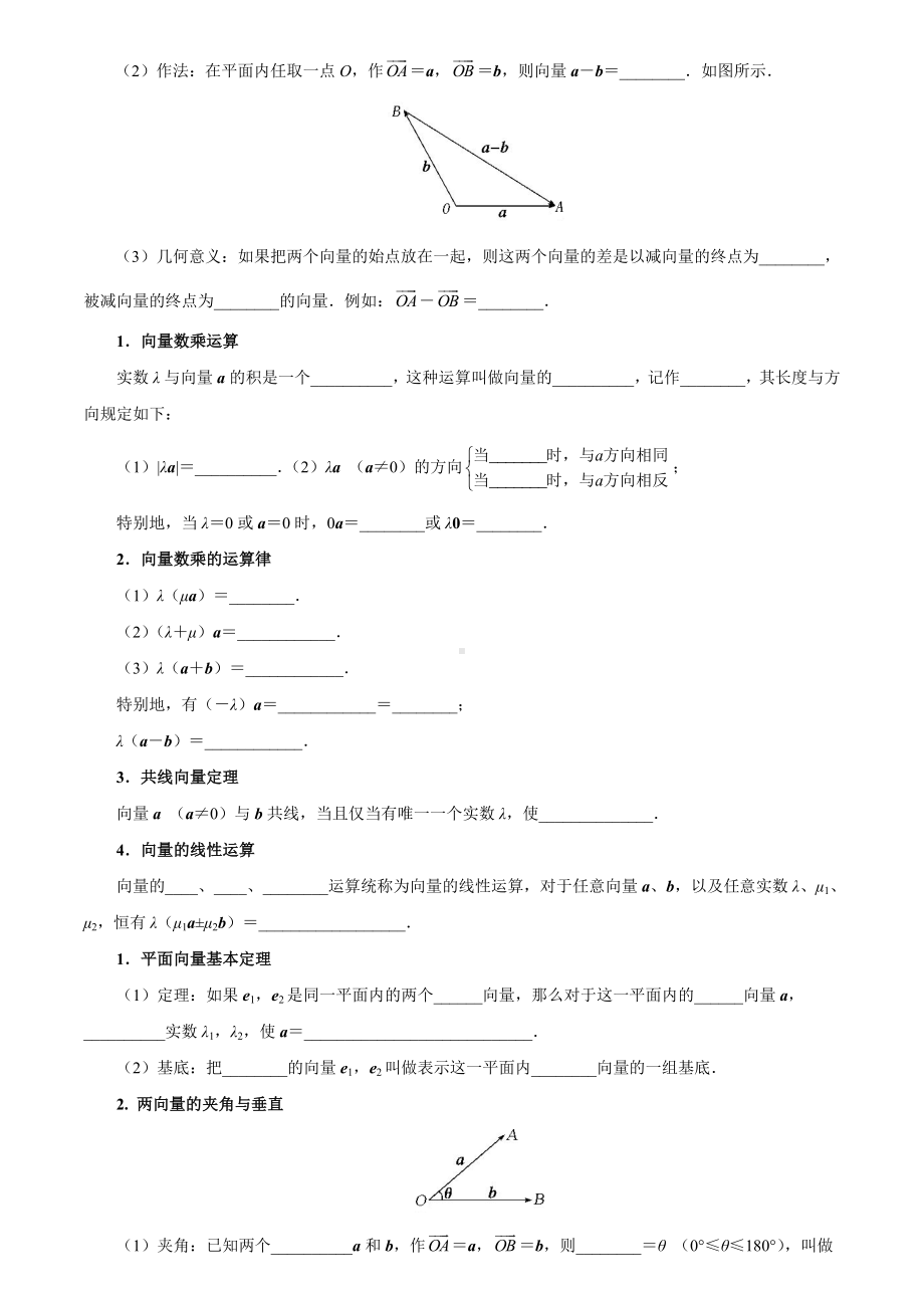 (完整版)向量基础知识汇总.doc_第2页