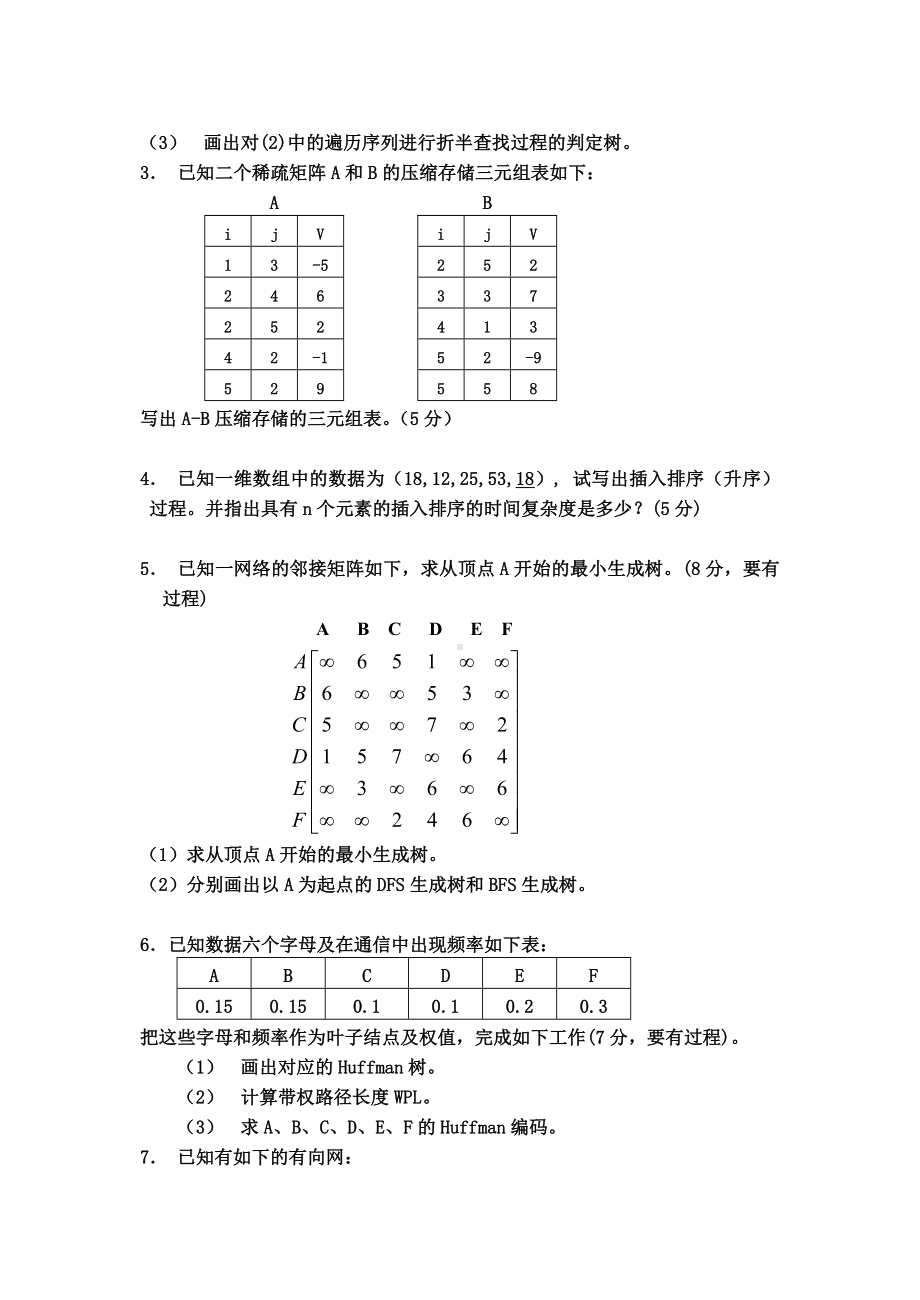 《数据结构》期末考试试题及答案资料.doc_第3页