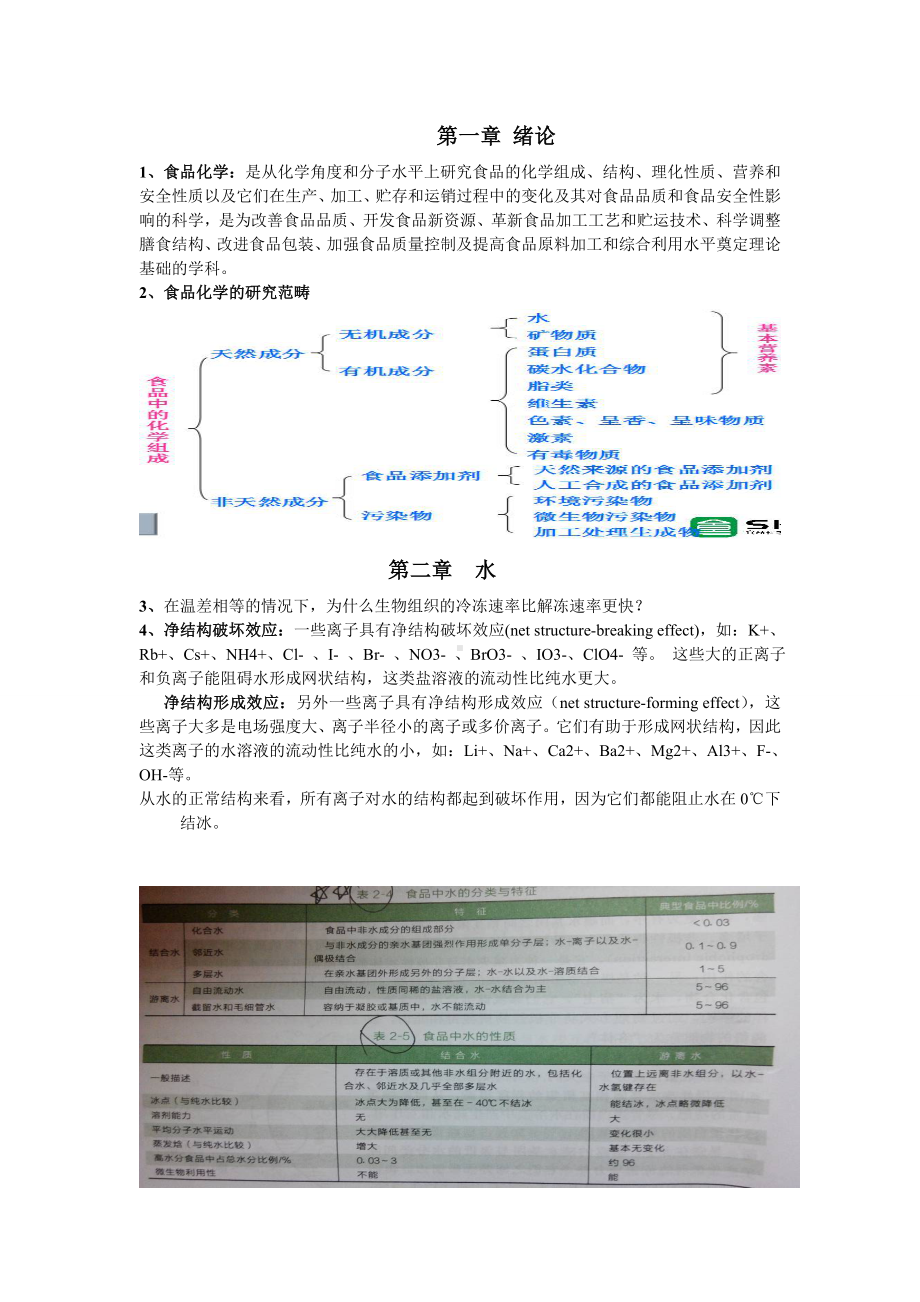 (完整版)食品化学(知识点).doc_第1页