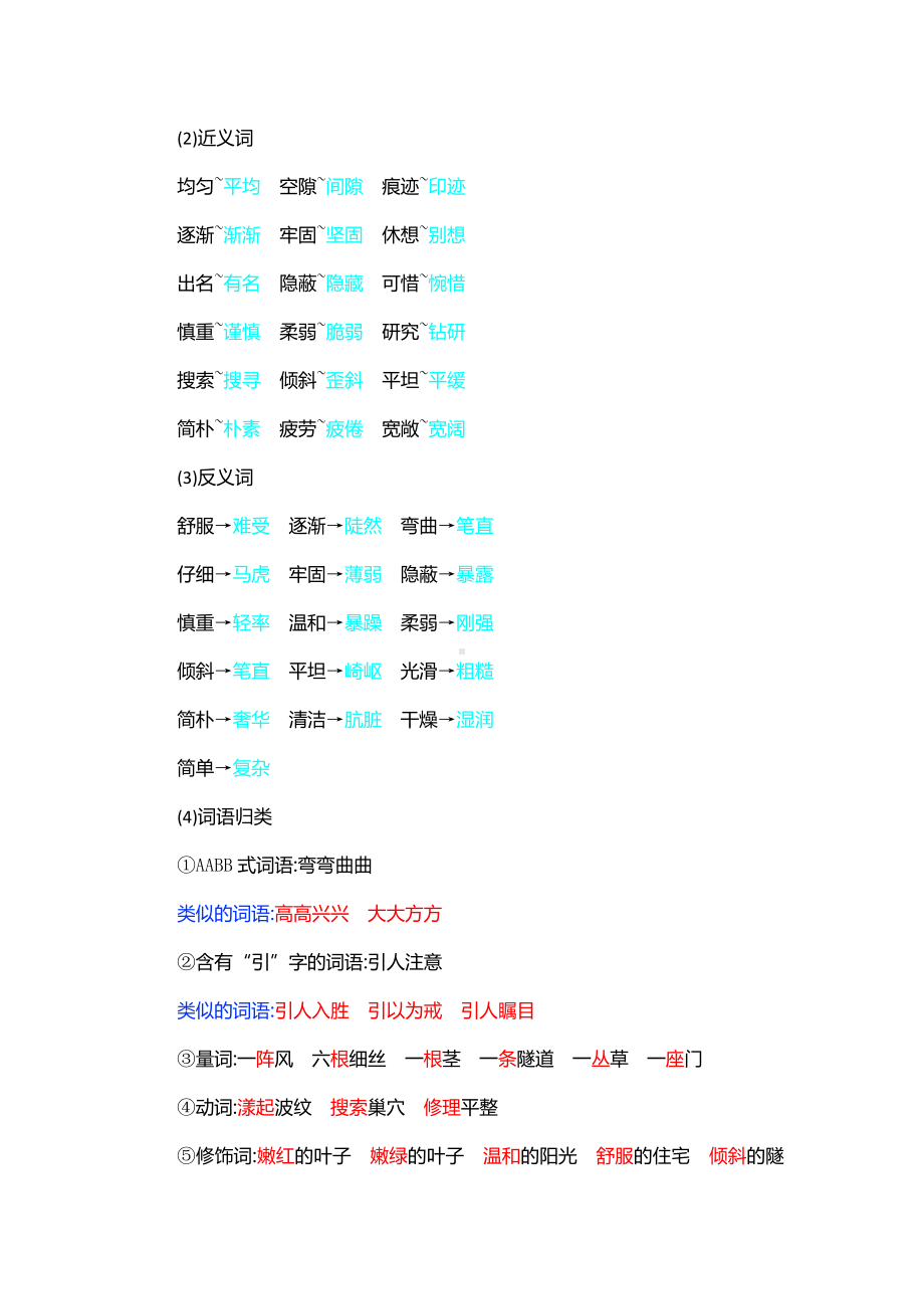 人教部编版四年级语文上册第三单元知识点复习小结.docx_第2页