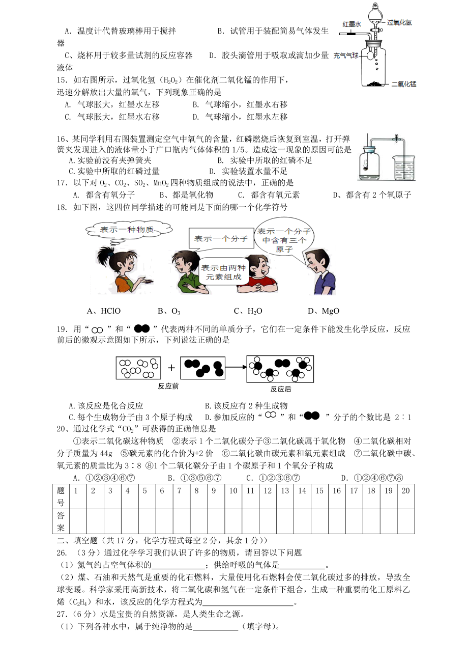 九年级化学一至六单元测试题.doc_第2页