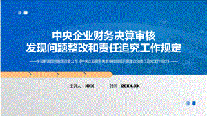 央企财务决算审核发现问题整改和责任追究工作规定学习解读PPT教学.pptx