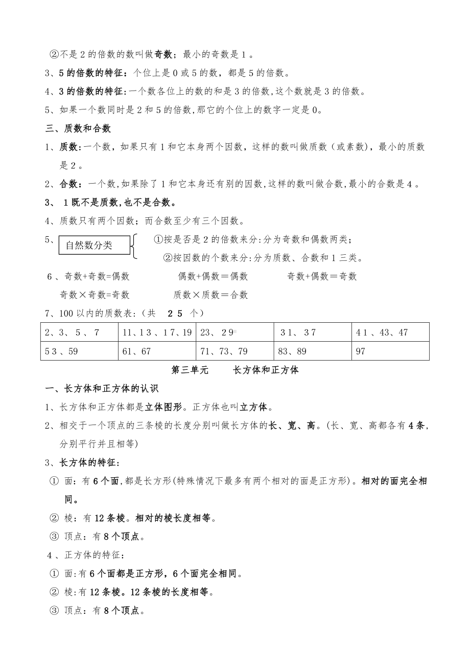 人教版五年级下册数学期末复习知识点总结(精华版).doc_第2页