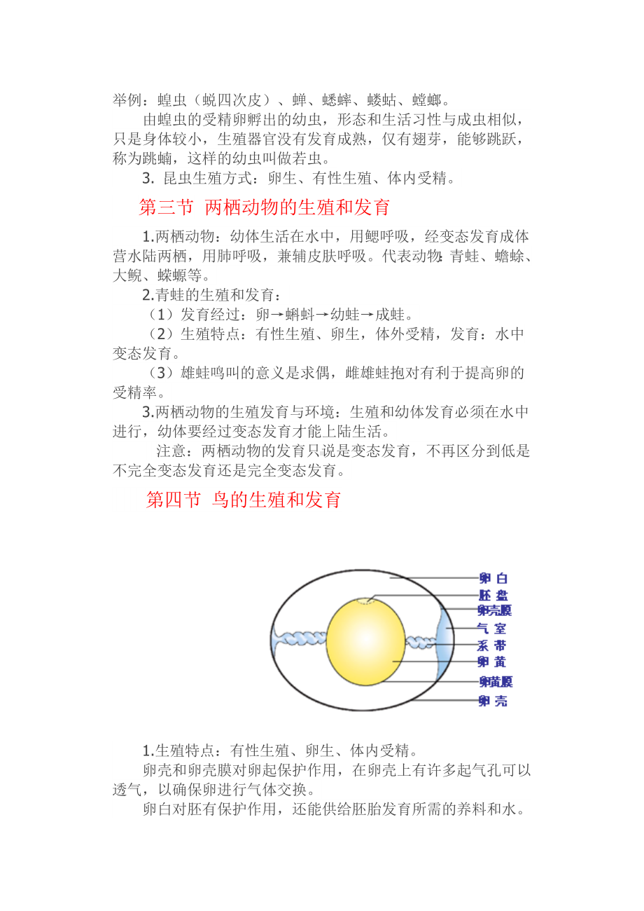 人教版下册第一章生物的生殖和发育知识点.doc_第2页