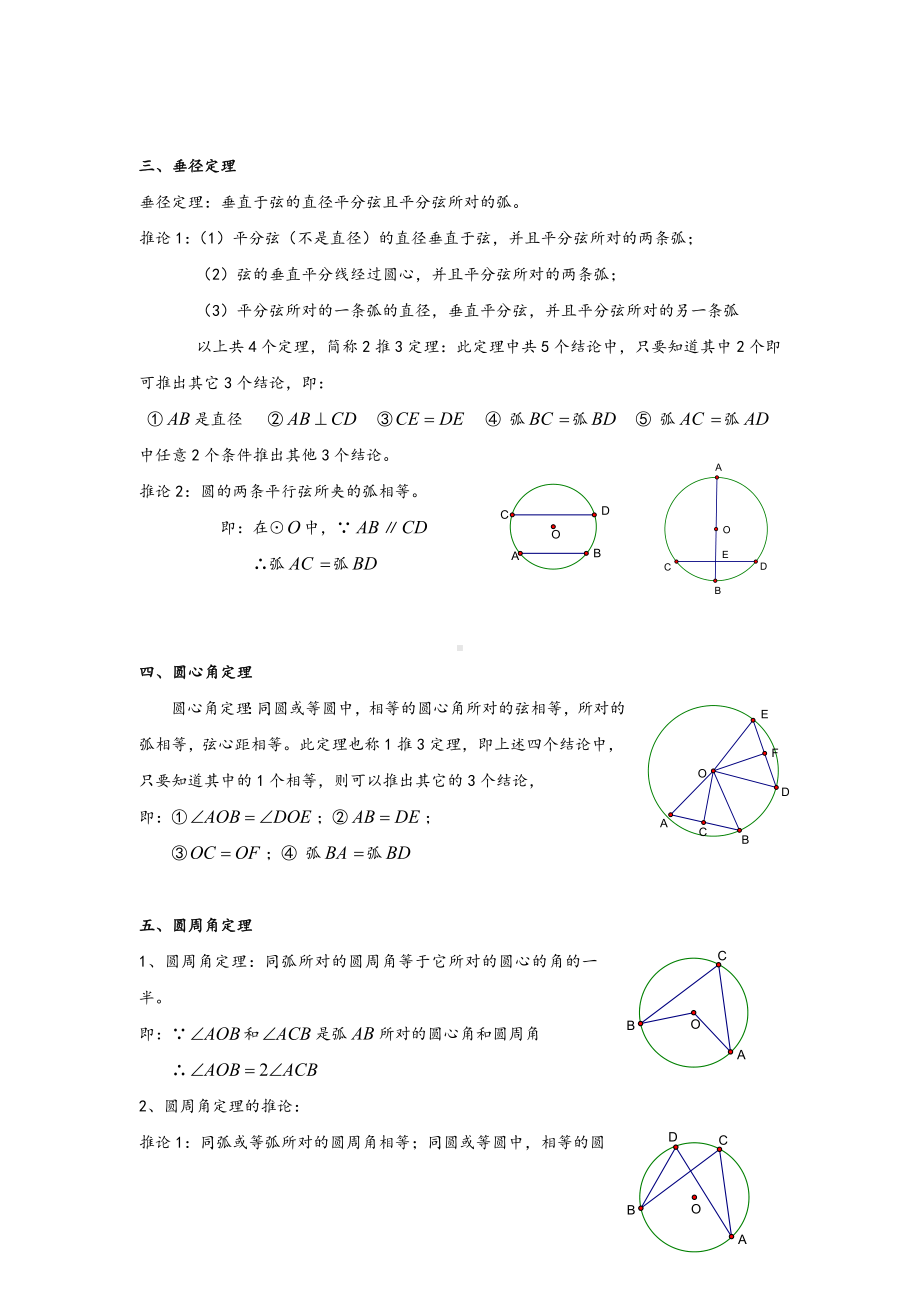 2020浙教版九年级数学上《圆的基本性质》章节知识点复习专题.doc_第2页