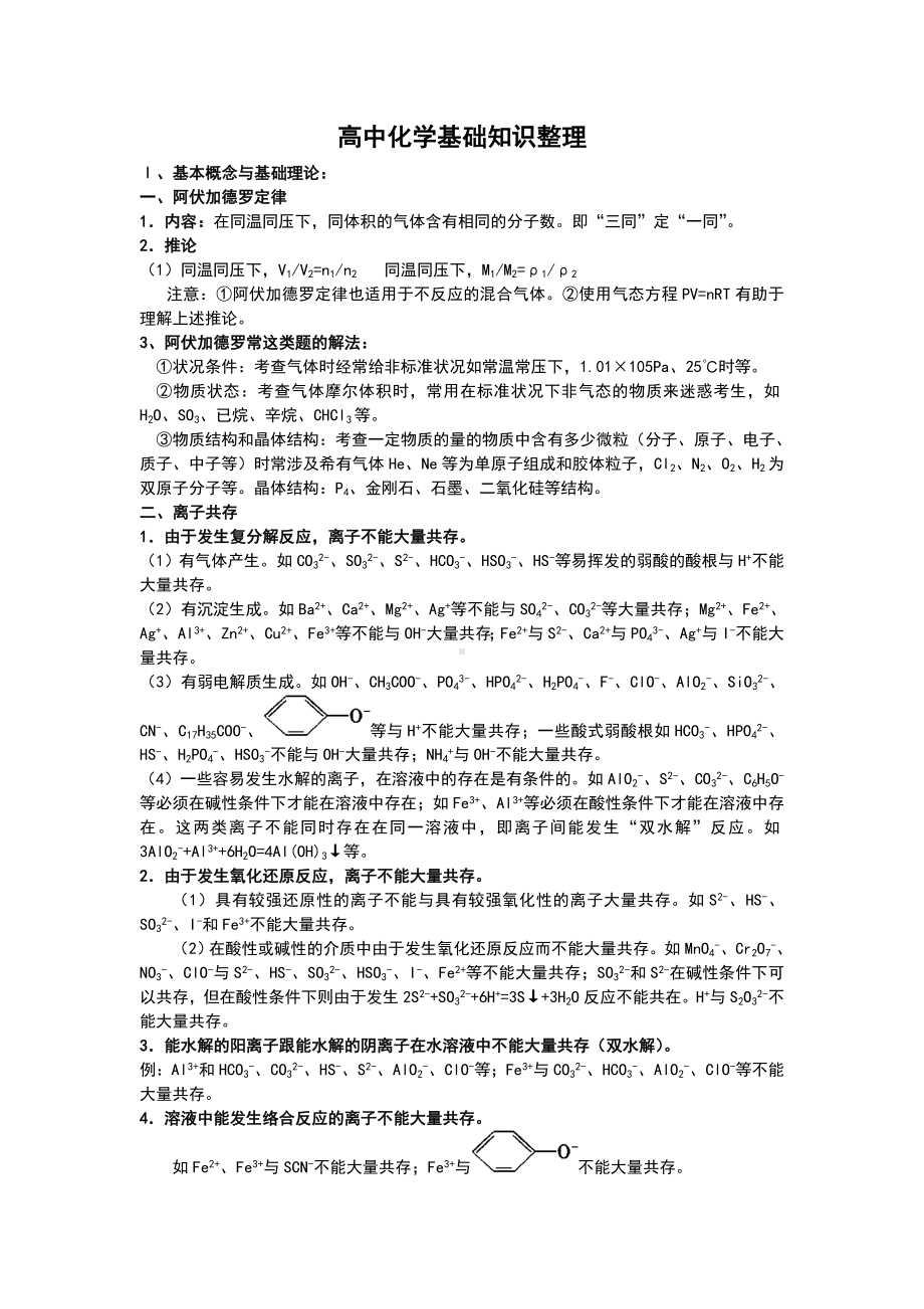 (完整版)高中化学知识点总结材料.doc_第1页