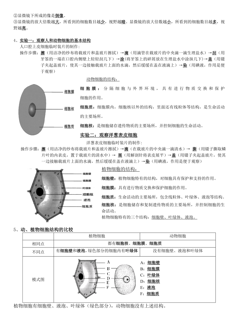 2019北师大版七年级上册生物复习知识点.doc_第2页