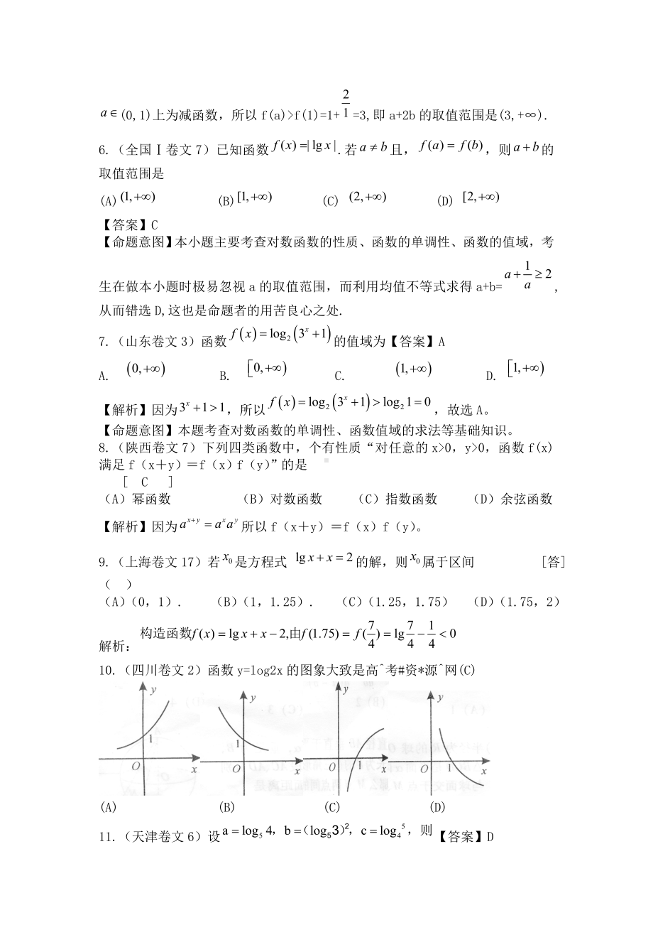 (完整版)高考指数函数和对数函数专题复习.doc_第3页