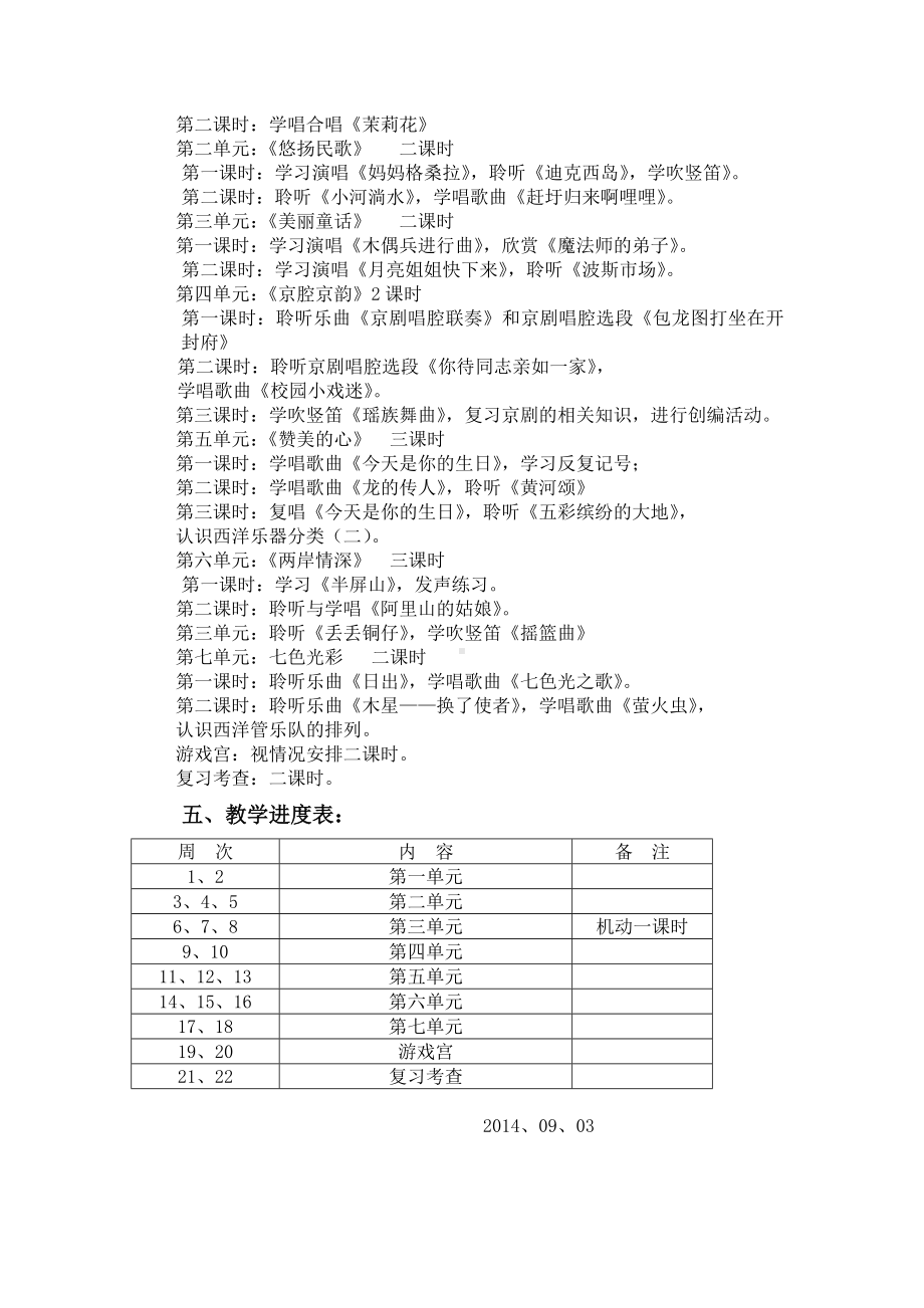 人音版音乐六年级上册教学计划及教案新部编本(全册).doc_第3页