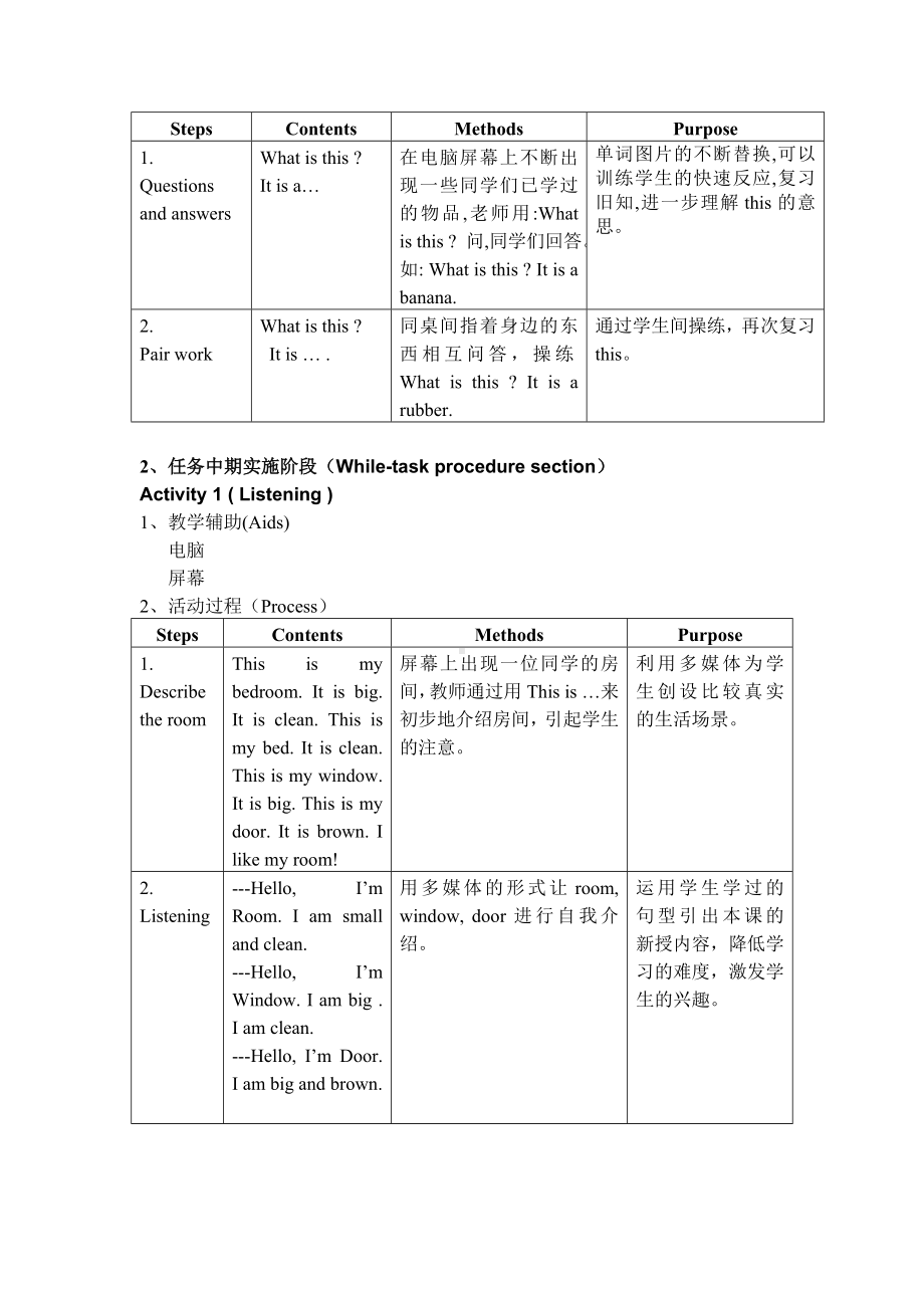 新牛津（绿色上教版）二年级下册《英语》2B-U3-1 教案.DOC_第2页