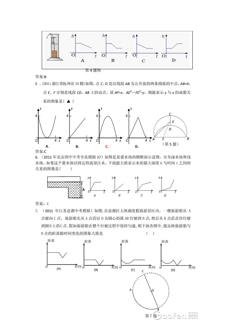 中考数学模拟试卷精选：一次函数的应用1.doc_第2页