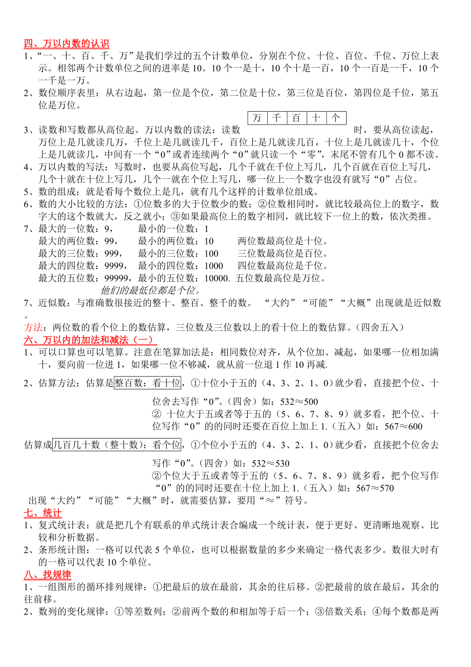 人教版二年级下册数学重难点期末复习.doc_第2页