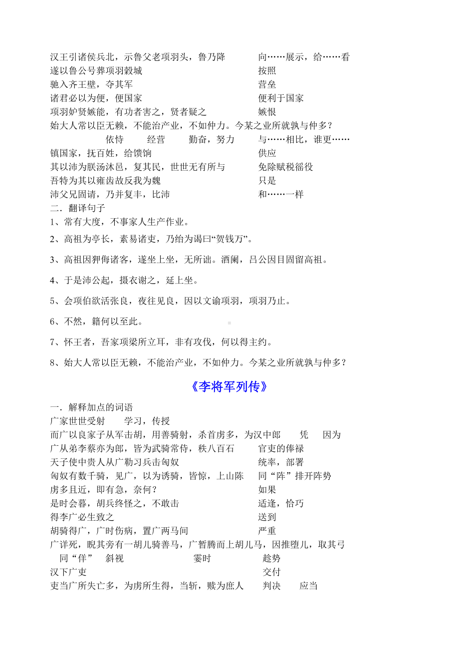 《史记》选读文言文重点词句整理解析.doc_第2页