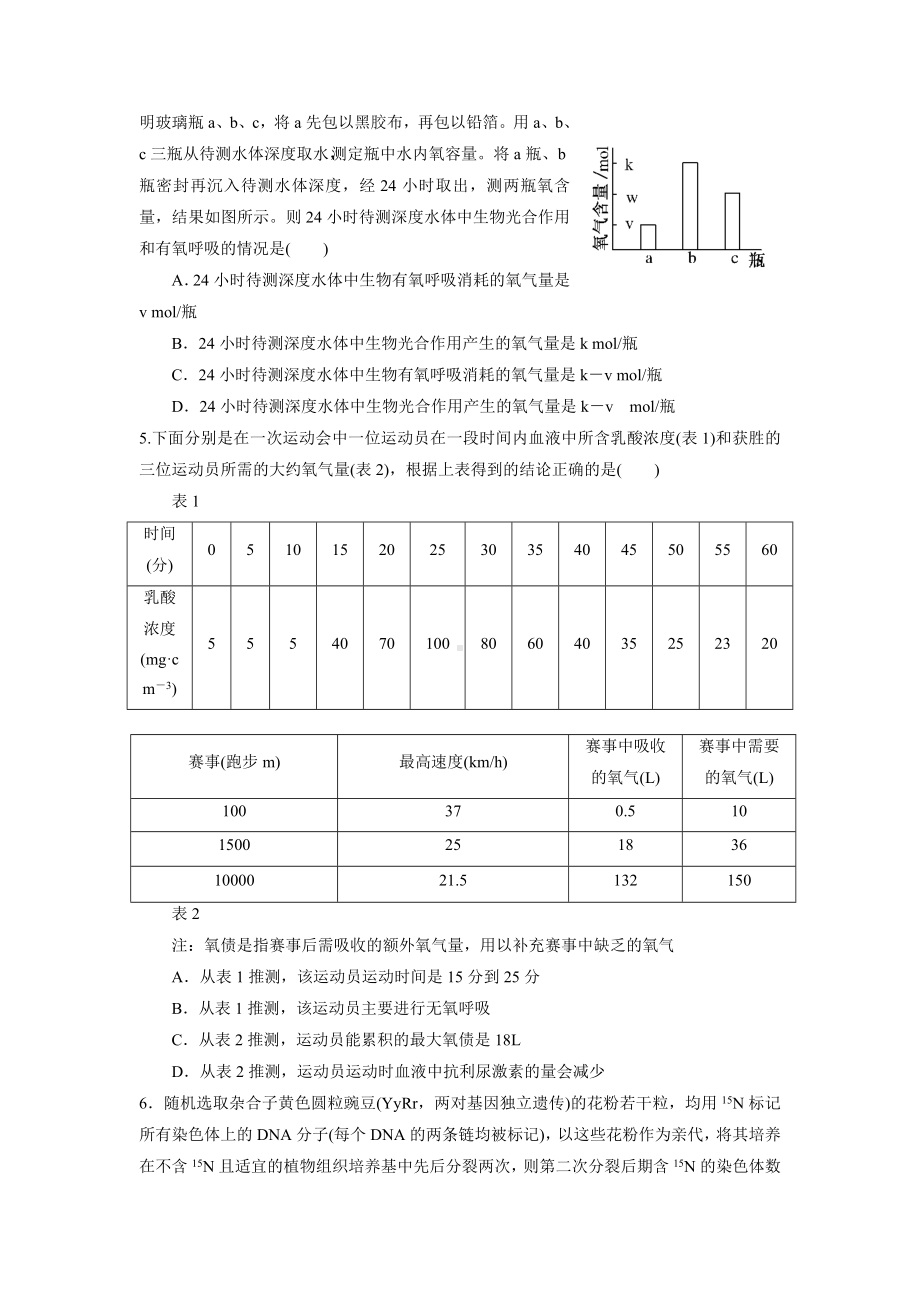 2021年高考生物模拟试卷含答案.doc_第2页