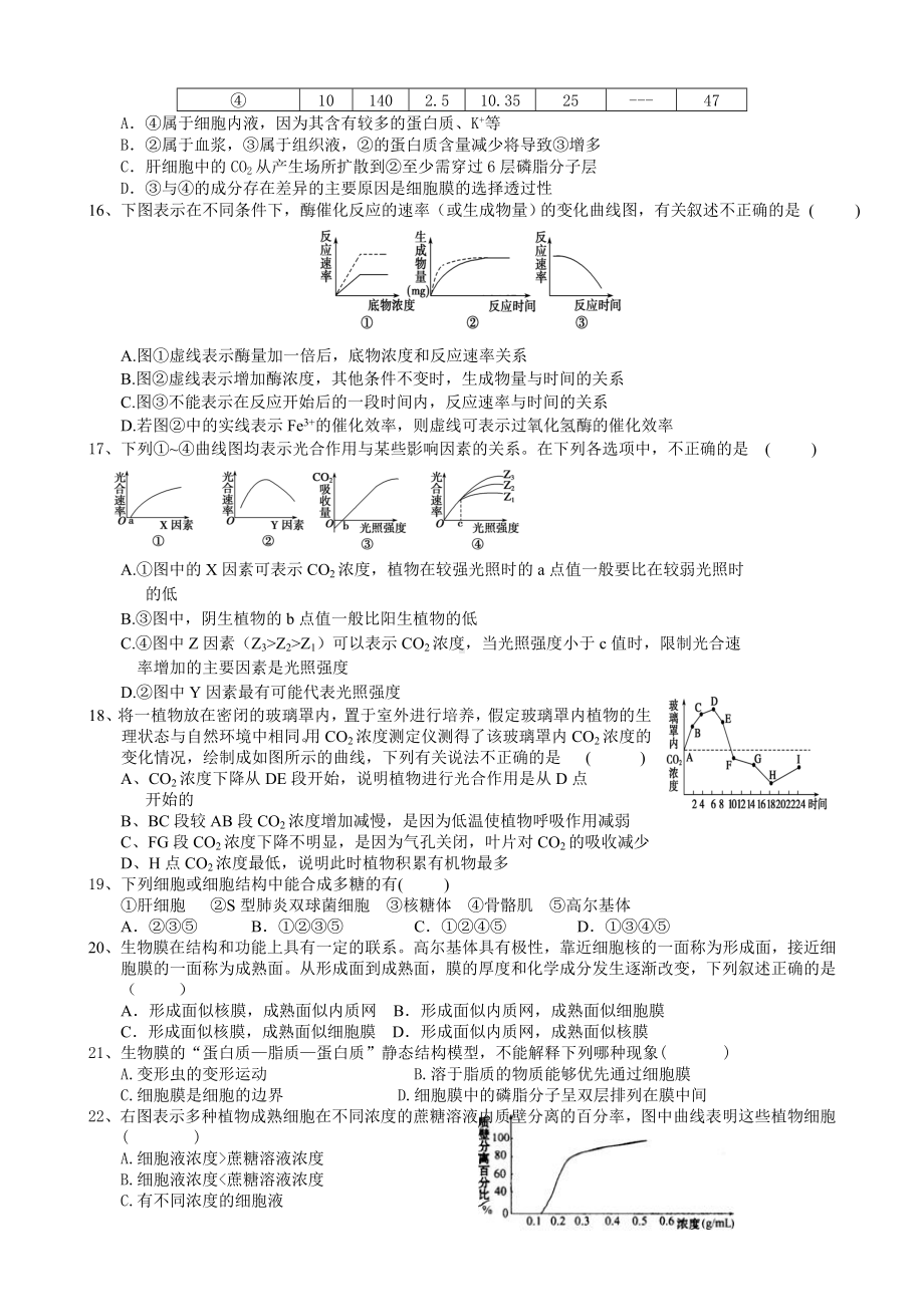 2021年生物高考模拟试卷含答案.doc_第3页