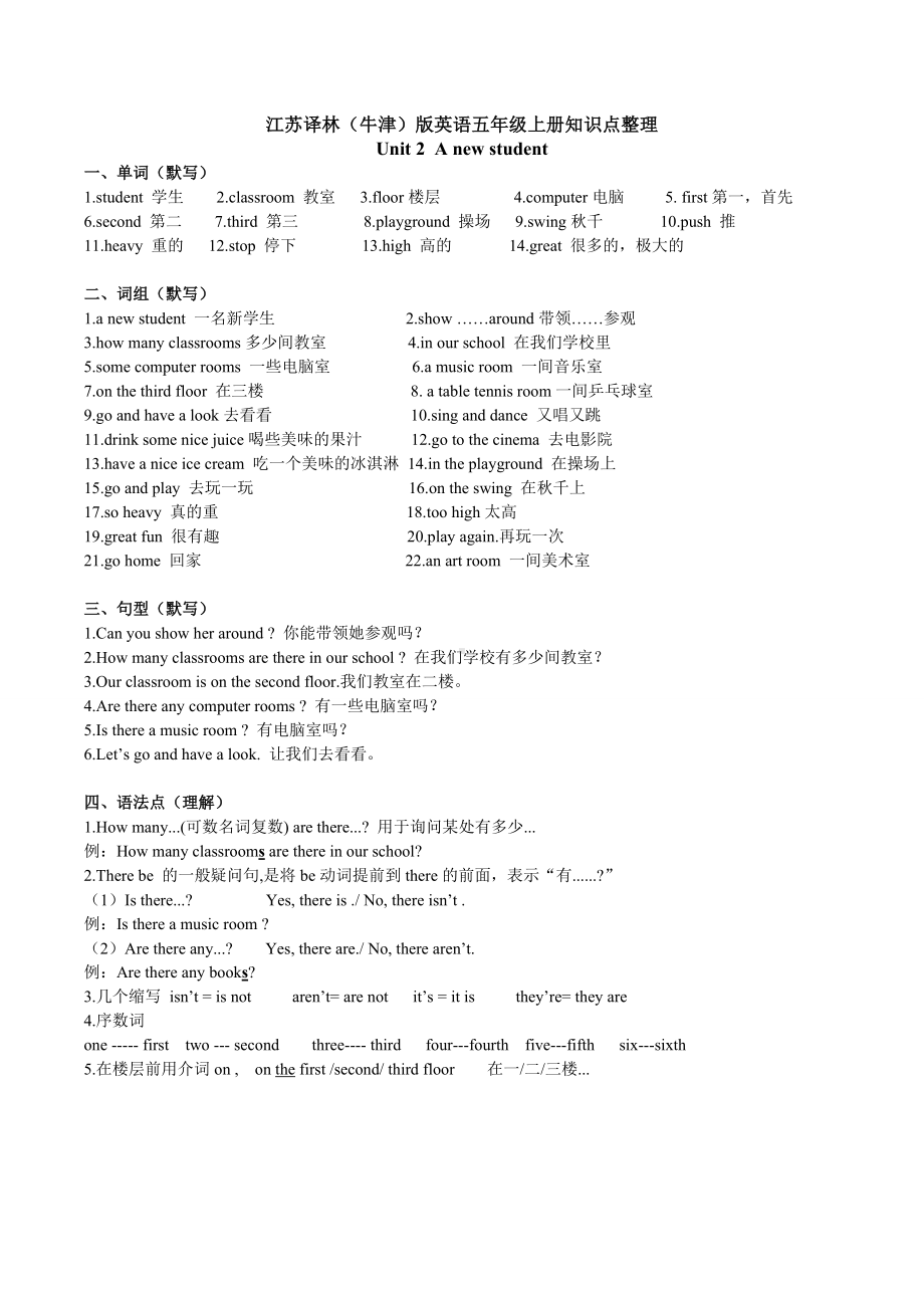 [译林版]五年级上册英语知识点整理复习.doc_第2页