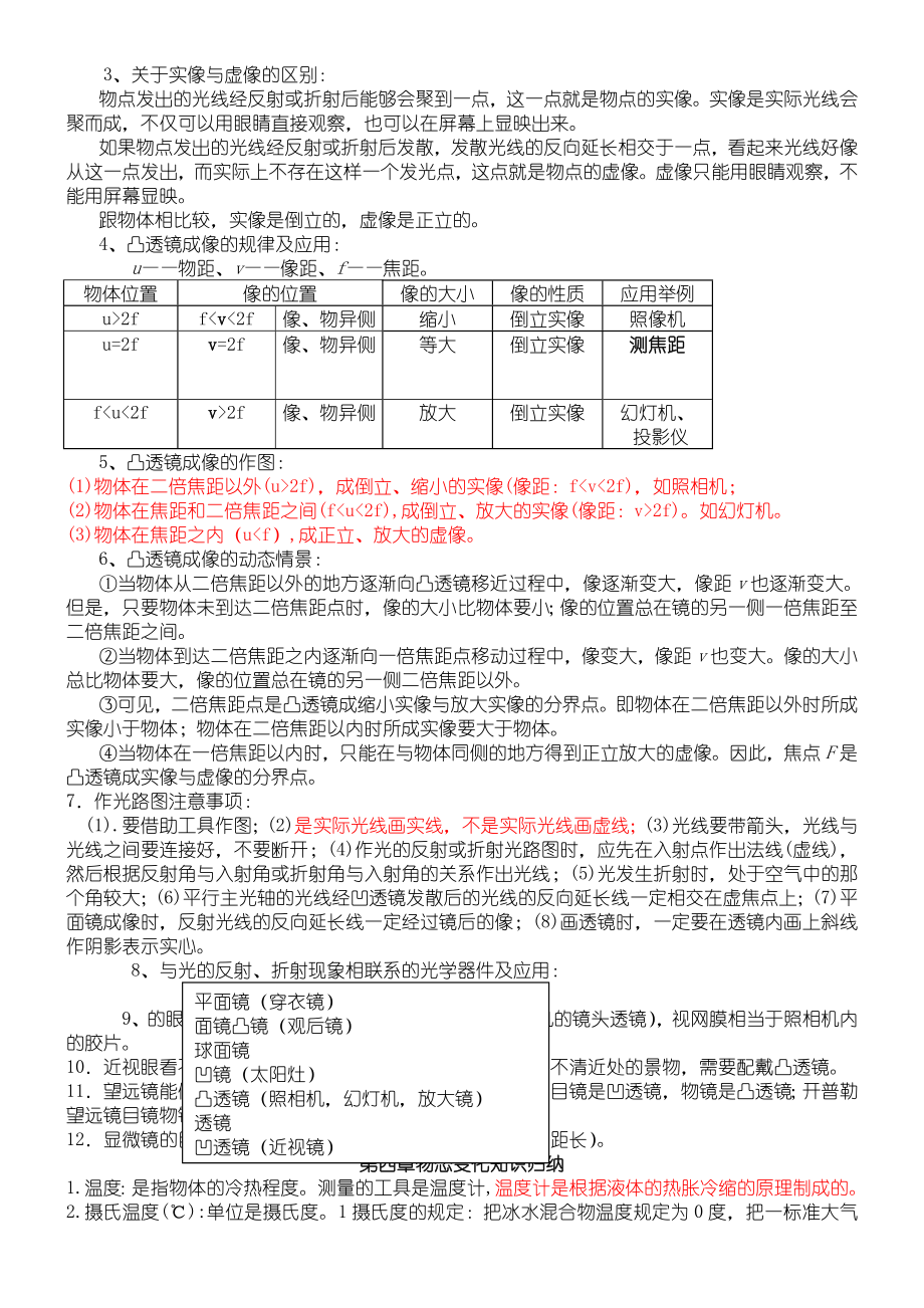 人教版重点初中物理知识点总结归纳.doc_第2页