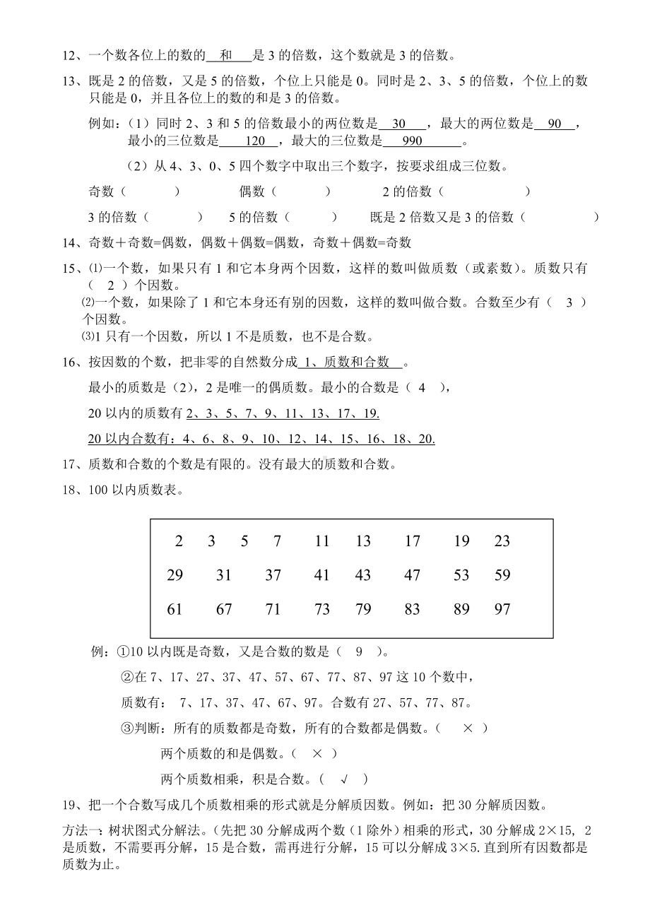 人教版五年级数学下册总复习资料.doc_第2页