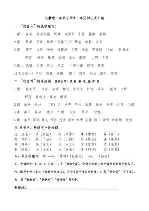 人教版二年级语文下册知识点归纳.doc