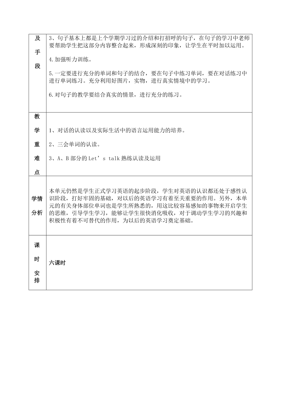 PEP小学英语三年级下册单元主讲稿(先周单元备课)-全册.doc_第3页