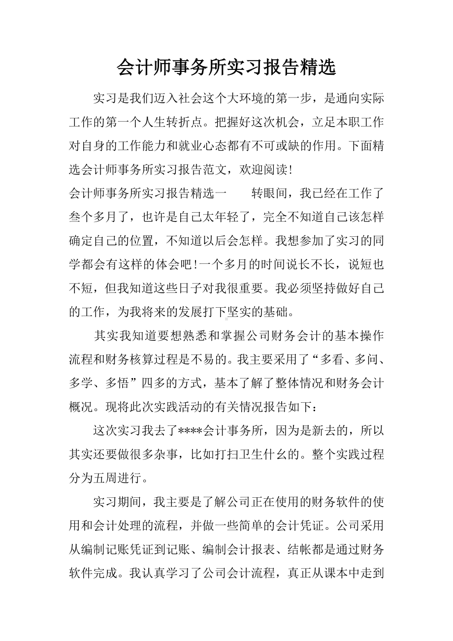 会计师事务所实习报告精选.docx_第1页