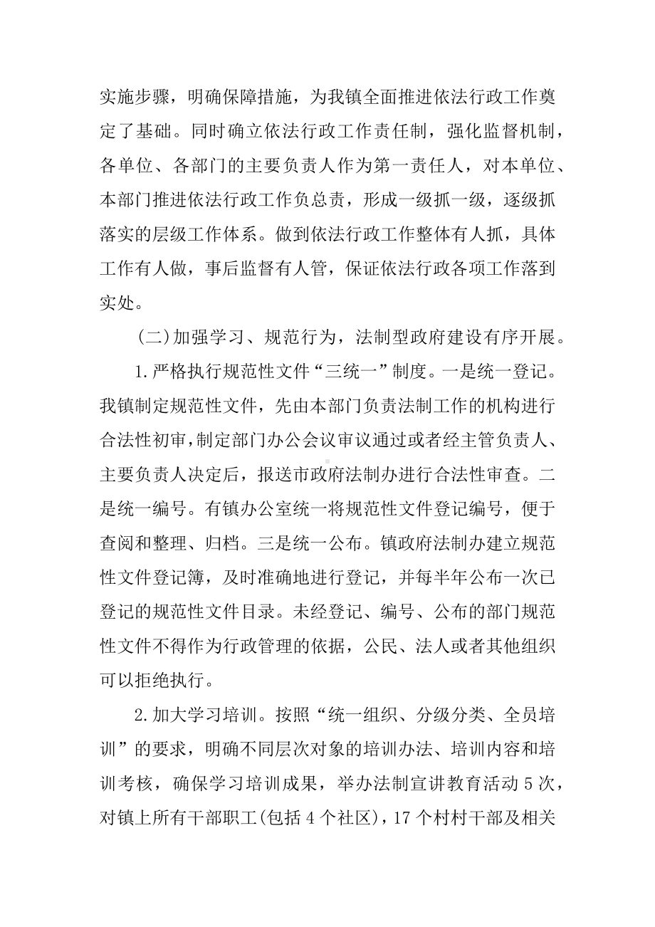 乡镇依法行政工作总结.docx_第2页