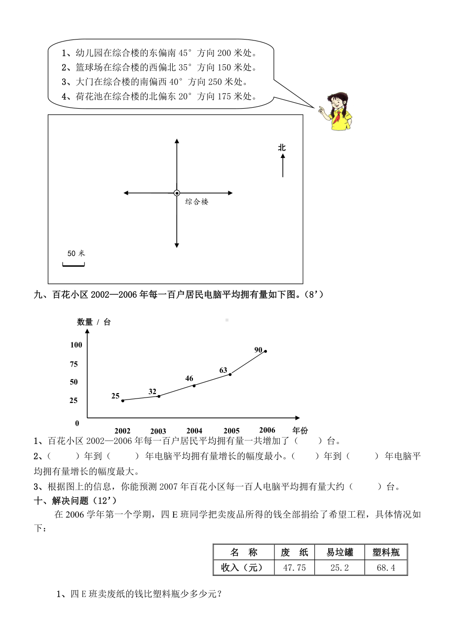 人教版2019小学四年级数学下册期末试卷-(7).doc_第3页