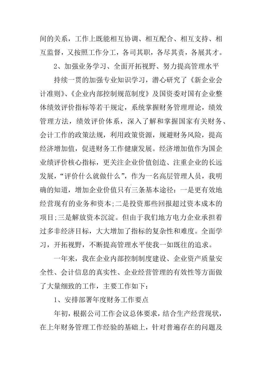 企业总会计师XX年述职报告.docx_第2页