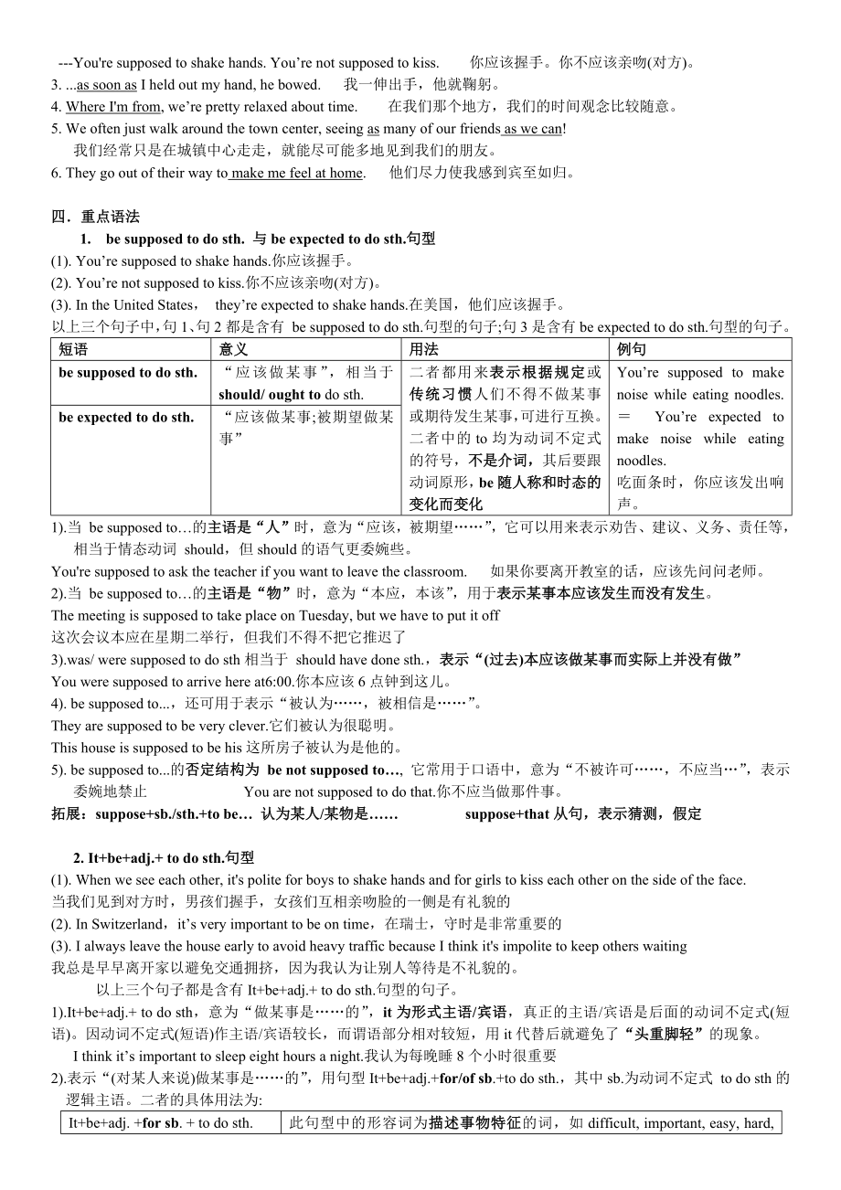 人教版初中英语9年级全一册unit10知识清单-习题-（包含答案）.docx_第2页