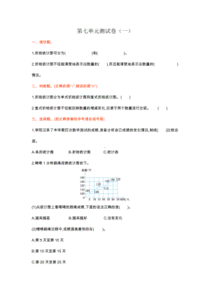 人教版五年级下册数学第七单元测试卷(一)(附答案).doc