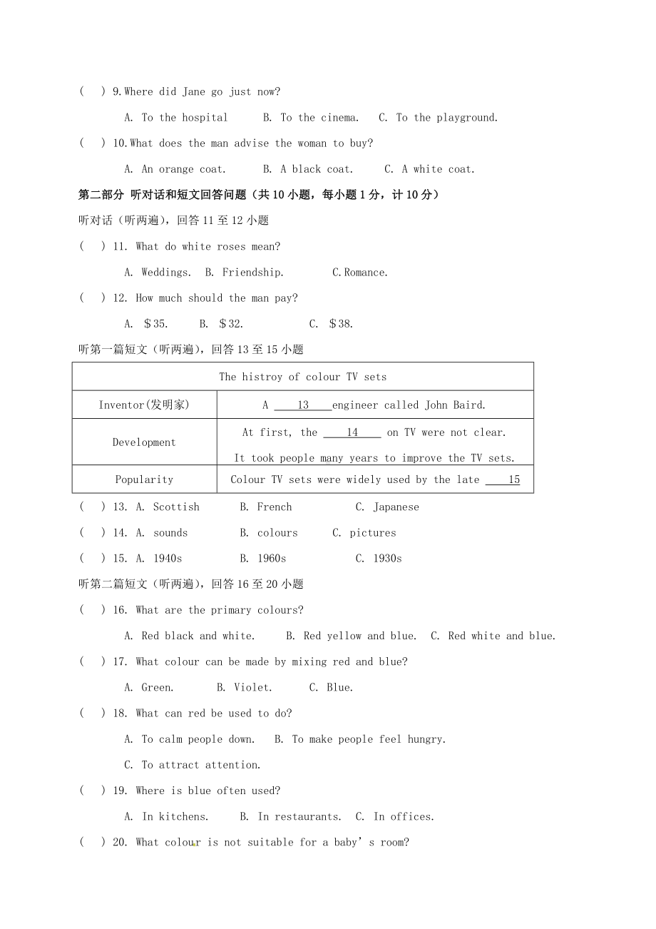 九年级英语上学期第一次月考试题-牛津译林版.doc_第2页