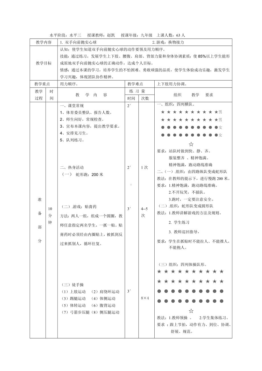 双手向前抛实心球教学设计.doc_第2页