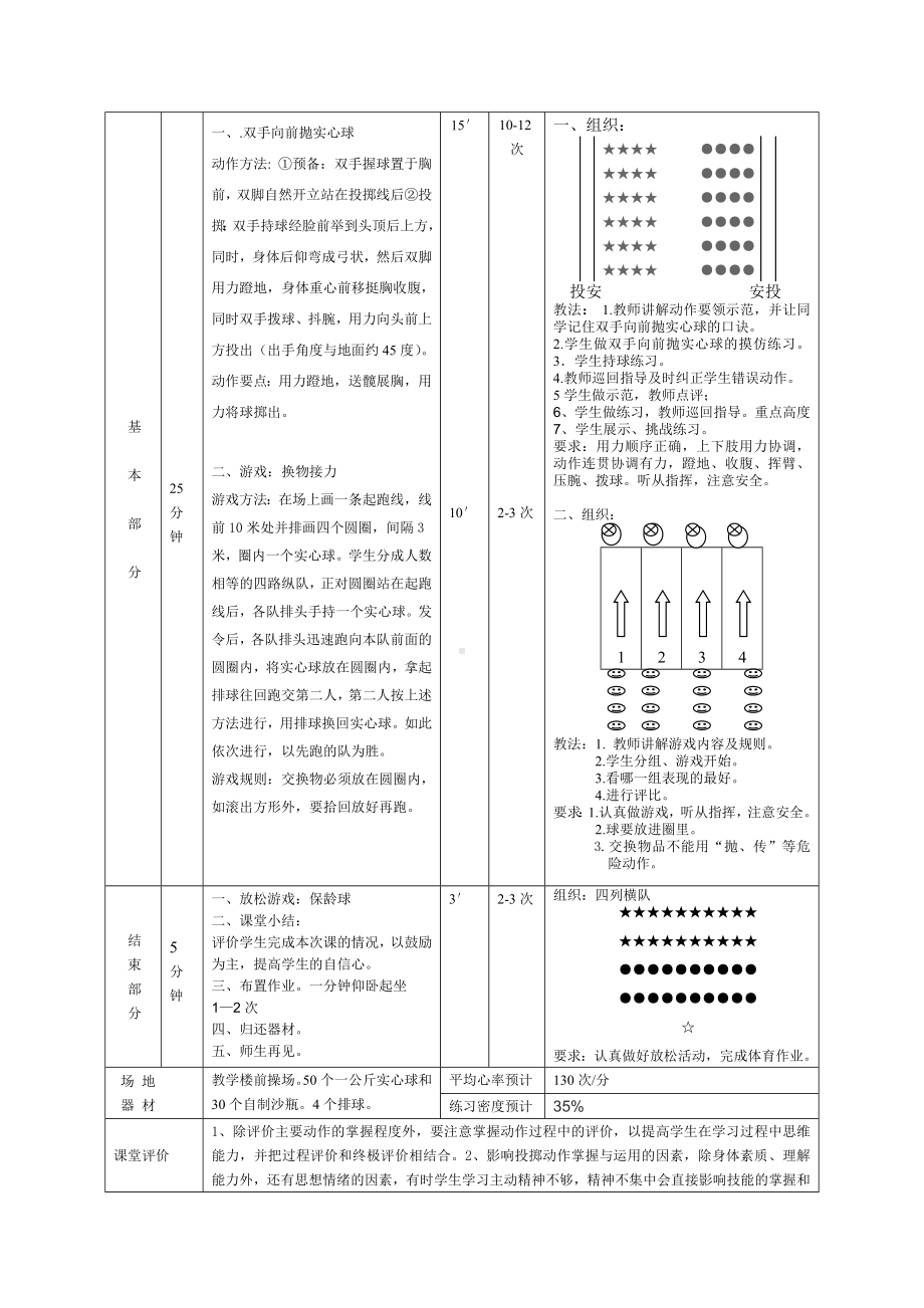 双手向前抛实心球教学设计.doc_第3页