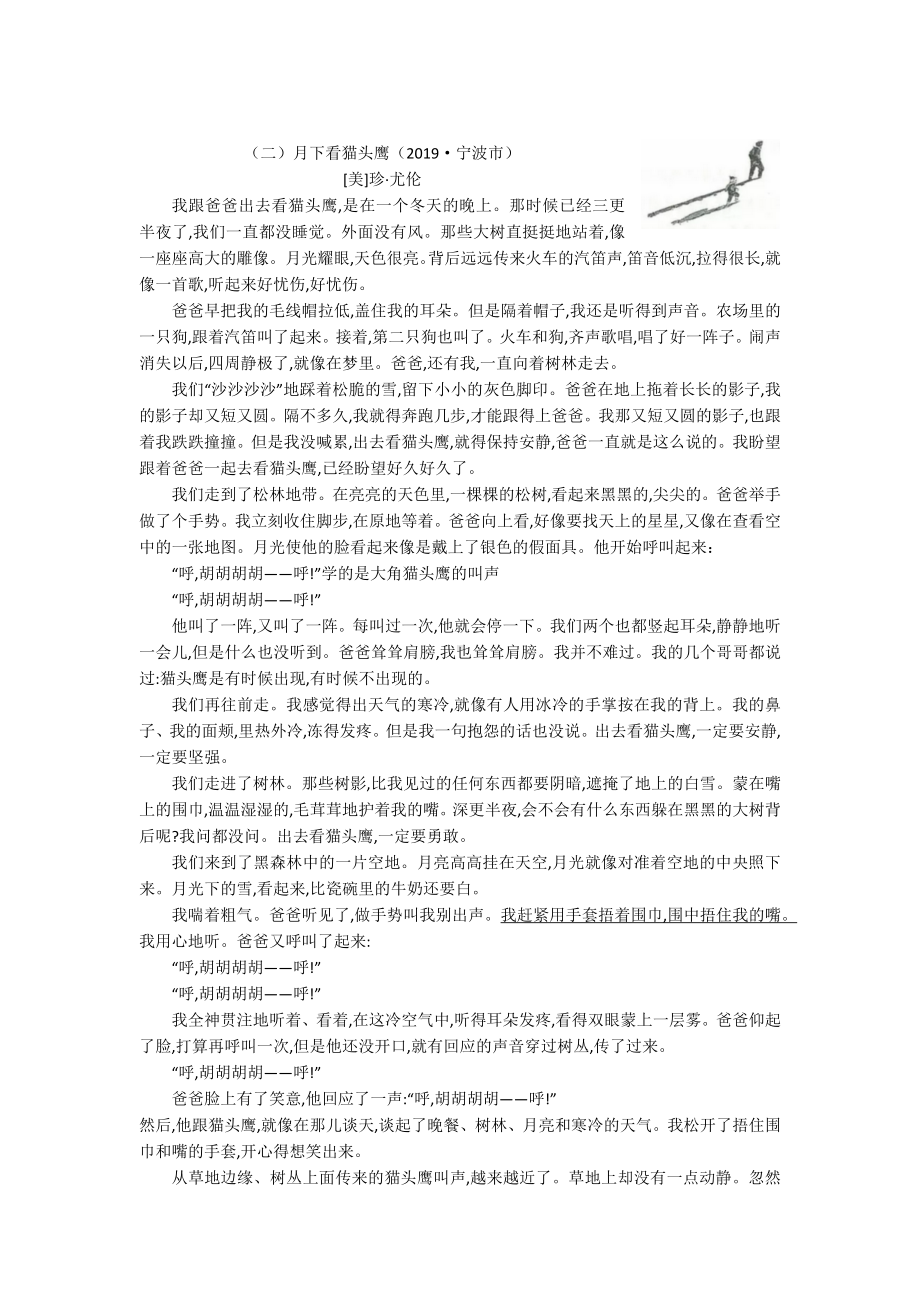 2019年全国中考语文试题分类汇编之小说阅读.docx_第3页