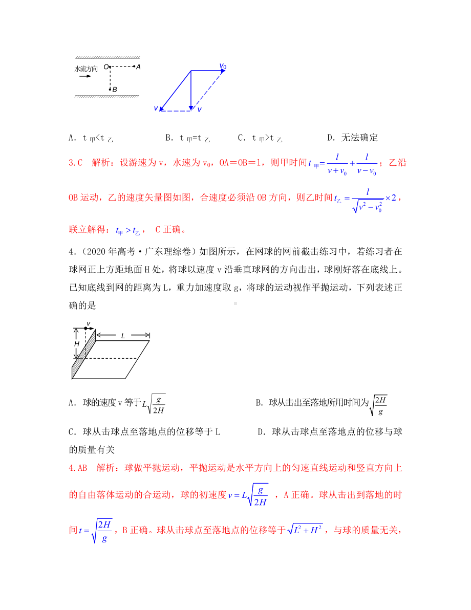 2020年高考物理真题分类汇编-曲线运动.doc_第2页