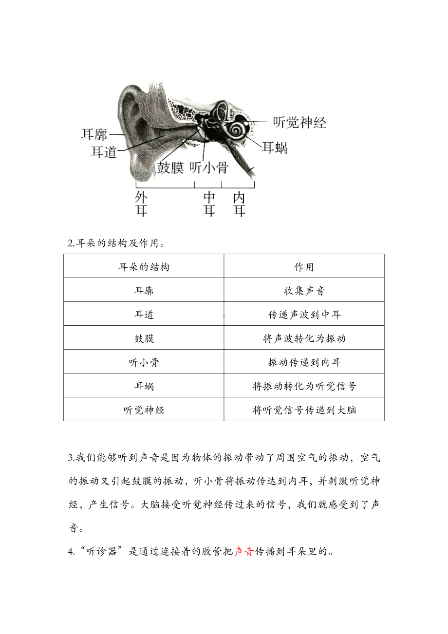 (新教材)教科版四年级上册科学第一单元-声音-知识点总结.doc_第3页