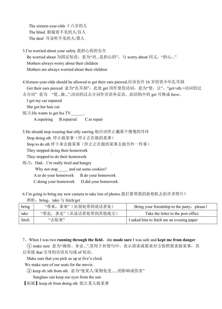 人教版九年级英语第七单元知识点归纳-.doc_第2页