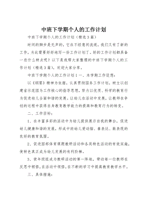 中班下学期个人的工作计划.docx